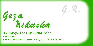 geza mikuska business card